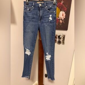 Joe's Jeans Blue Distressed Skinny Jeans